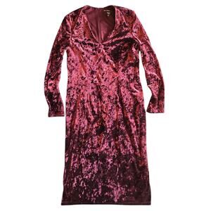 Maggy London | Purple Velvet, Long Sleeve, Dress | Size 14